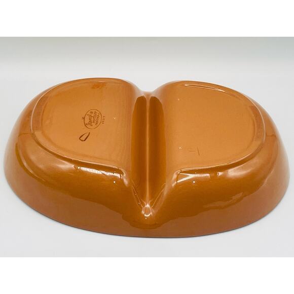 Stangl Pottery Vintage Ceramic Clay Oval Divided Vegetable Dish Fruit Pattern - Picture 5 of 7